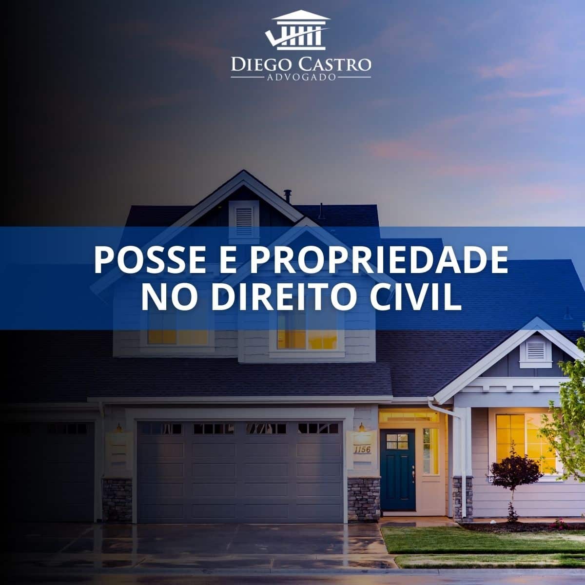casa ao fundo com o titulo posse e propriedade no direito civil